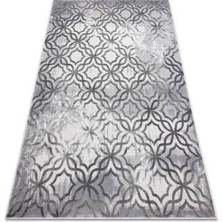 Tæppe NOBLE moderne 1532 45 Overdubbed, Marokkansk kløver - Strukturelle, to niveauer af fleece grå 80x150 cm