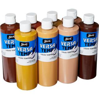 SAX - 1440732 VERSATEMP Tempera Paint 1 Pint Assorterede hudfarvede farver s?t af 8