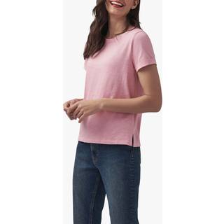 Crew Clothing Crew Clothing Pink Light Perfect Slub 100% Cotton T-Shirt