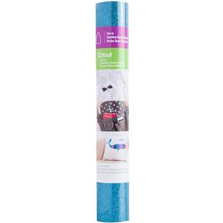 Cricut Glitter Iron On Aqua (12 """" X19 """" Roll) - HTV Heat Transfer Vinyl kompatibel med Cricut Heat Presses & Maker + Udforsk maskiner