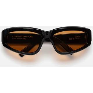 Retrosuperfuture Unisex 2JQ Motore Refined Solbriller Acetat Sort Gul Wraparound Normal
