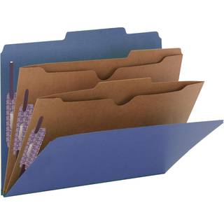 Smead pressboard klassificeringsfilmappe med Safeshield Fasteners 2 Pocket Dividers 2 """" Expansion Letter St?rrelse m?rkebl? 10 pr. Boks (14077)