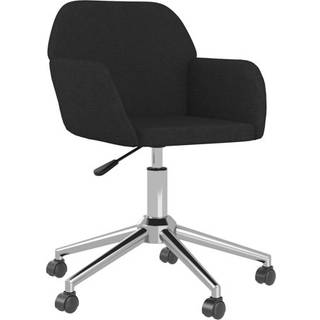 Drejelig Kontorstol Stof Farvet - Sort