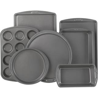 Goodcook Everyday 7-delt non-stick bakeware-sæt-2 cookie ark pander rundt kage pan loaf pan pizza pan bage & stege pan 12-cup muffin pan-bagefors
