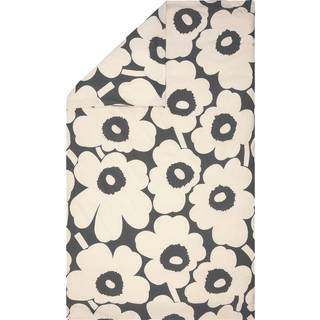 Marimekko Unikko Dynebetræk Offwhite/trækulsfarvet 240x220 Cm - Dyner Bomuld Off-White - 072731-910