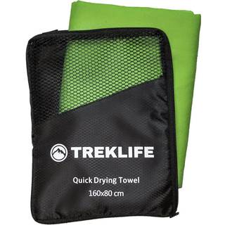 Hurtigtørrende microfiber håndklæde - 160x80 cm - Treklife - Lysegrøn