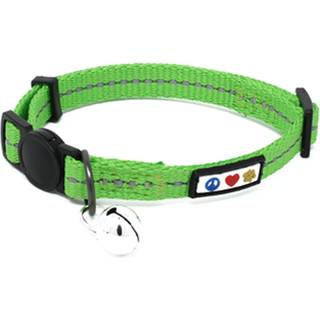 Pawtitas genanvendt kat krave med reflekterende syet og sikkerhedssp?nde aftagelig klokke reflekterende katteafbryder krave lavet af plastflasker