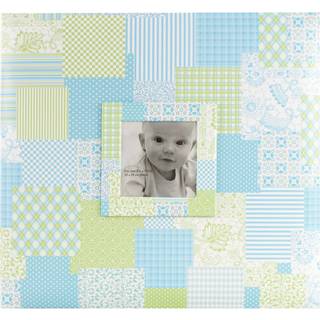 MCS Udvidelig 10-siders baby scrapbook album med foto ?bningsd?kning og 12 x 12 tommer sider 13,5 x 12,5 tommer babybl? quilt