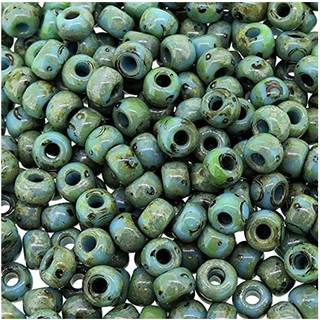 Picasso Seafoam Green Matte 20 gram Miyuki Round Rocailles 6/0 Glassfrøperle ca. 20 gram rør