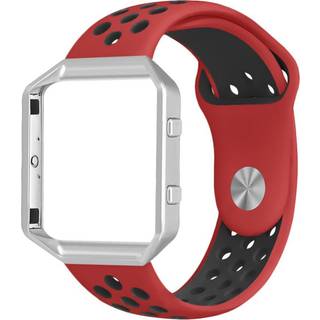 Fitbit Blaze tofarvet silikone Urrem - Rød / Sort Hole