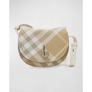 Burberry Rocking Horse leather-trimmed crossbody bag - beige - One Size