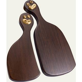 L'Objet Kitchen And Tools - 'Haas' nested cheeseboards, set of two in brown wood