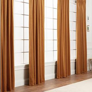 Chanasya Premium 2 -Panel Blackout Velvet Curtains - klassiske og solide gardiner til stue eller sovev?relse - 52 """" x 63 """" - Golden