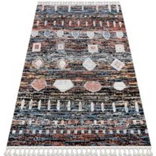 Tæppe BELLE BR36A moderne sort / lyserød kvaster 120x170 cm