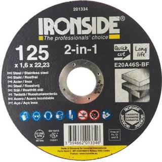 Ironside 201334 Skæreskive 125 mm, F41, E20A, 2i1 125x1,6x22 mm