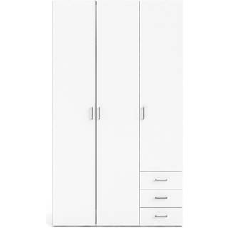 Garderobeskab med 3 låger. Hvid
