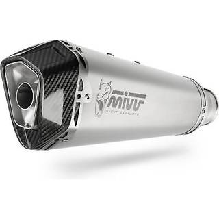 MIVV Delta Race-udstødningssystem med EG-BE Kulstof, sort, rustfrit stål