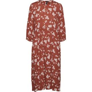 Vero Moda kjole VMGLORIA - Mahogany print - XS