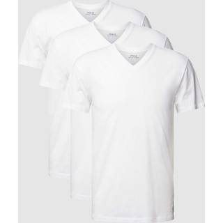 Polo Ralph Lauren Herren T-Shirts weiß Reine Baumwolle unifarben