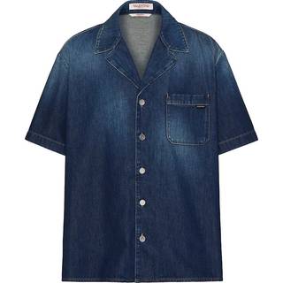 Valentino Chambray bowling shirt - blue - EU 41