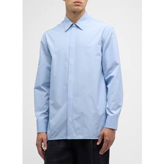 Jil Sander Pinstriped cotton shirt - blue - EU 37