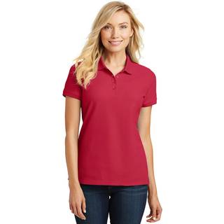 Port Authority Ladies Core Classic Pique Polo L100 Rich Red S