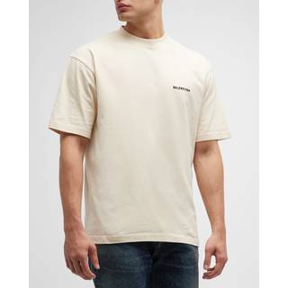 Balenciaga Logo cotton-blend jersey T-shirt - beige - EU 48