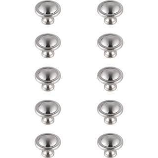 Garlande 1.2 """" Diameter b?rstet nikkel svampeknap multipack (s?t af 10)