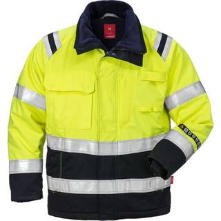 Kansas 127422 Flamestat Hi Vis Vinterjakke kl.3 4185 / Arbejdsjakke Hi-Vis gul/Marine XS