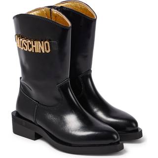 Moschino Kids Logo patent leather cowboy boots - multicoloured - EU 26