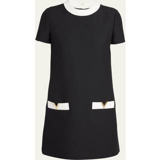 Valentino Wool and silk minidress - black - XXS