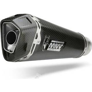 MIVV Delta Race-udstødningssystem med EG-BE Kulstof, sort, rustfrit stål