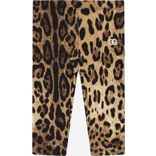 Dolce&Gabbana Kids Baby leopard-print cotton-blend leggings - beige - M 3-6