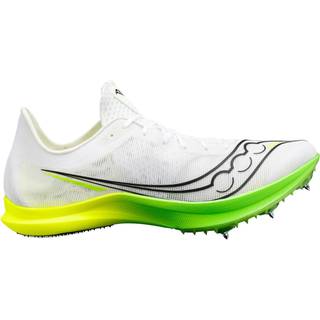 Saucony Endorphin Cheetah Spike Shoes Women - White, Neon Green, Size 4.5 - white
