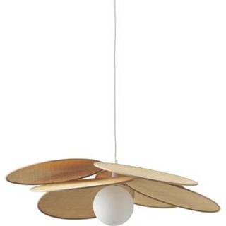 Pendellampe Milani med dekoration af naturfibre