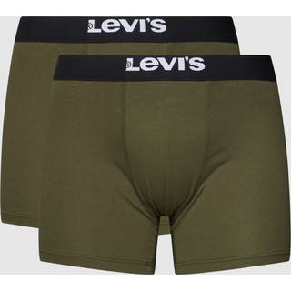 Levis 2-pak Men Solid Basic Boxer Brief - Khaki - Medium * Kampagne *