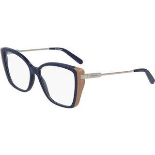 Ferragamo Kvinde SF2850 405 Optiske stel Acetat Blå Firkantet