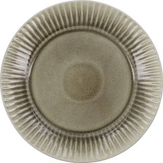 Pleat middagstallerken Ø27 cm, grå/brun