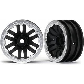 Traxxas TRX8271X Wheels TRX-4 Black-Satin 1.9" SC (2)