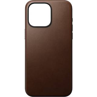 iPhone 15 Pro Max Nomad Modern Leather Cover - MagSafe Kompatibel - Brun
