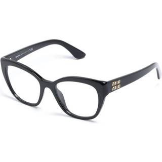 Miu Miu Kvinde MU 05XV 1AB1O1 Optiske stel Acetat Sort Transparent Firkantet Normal