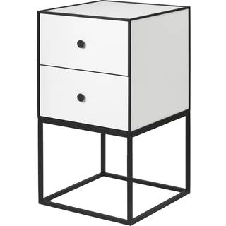 Audo Copenhagen Frame 35 Sidebord Med 2 Skuffer t - Sidebord & Aflastningsbord Melamin Hvid - 71074-001575