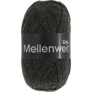 Strømpegarn / Sokkegarn Lana Grossa Meilenweit 100 g UNI - Uld og Polyamid Antracit 1105