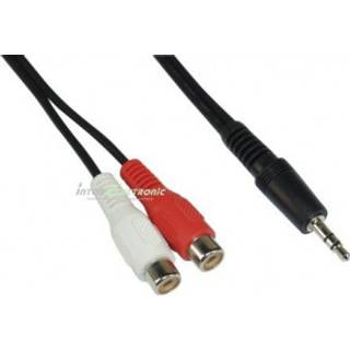 InLine 2 x RCA hun - 3,5 mm han -kabel, 2 m