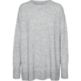 VERO MODA dame pullover VMFILUCA - Light Grey Melange - XS
