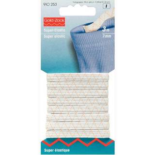 Super-Elastic Gummi weiß 7mm 3m - Weiss