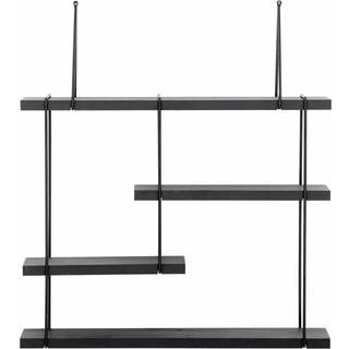 Bloomingville Lewis væghylde 60x65 cm Black firwood