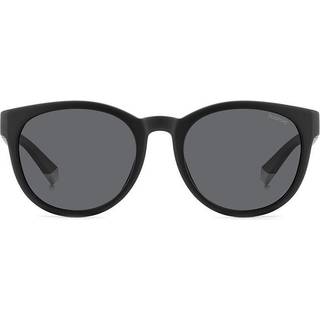 Polaroid Unisex PLD 2150/S 08A/M9 Solbriller Polycarbonat Sort Grå Rund Polariseret