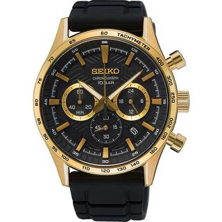 Seiko SSB446P1 Herrenuhr Chronograph Schwarz/Goldfarben