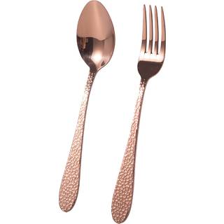 Vargen & Thor Frost Dessert Cutlery / Starter Cutlery 8 Pieces Copper - Bestiksæt Rustfrit Stål Kobber - 60232896
